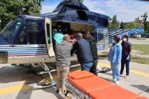 По втор пат успешен транспорт на болно лице од Унгарија со полицискиот хеликоптер на МВР