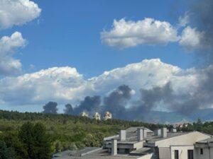 Голем пожар во Визбегово, гори отпад